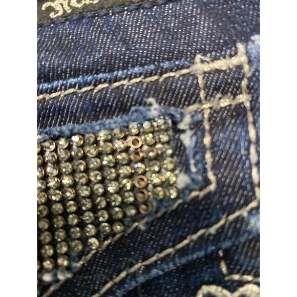 Miss Me Low Rise Embellished Sparkle Dark Wash Skinny Size 30 - Picture 8 of 8